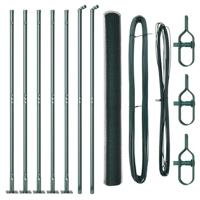 VidaXL Afrasteringspaal groen 10 x 1,6 m (13 mm gaas) staal en pvc - thumbnail