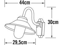 Konstsmide Vega 556-320 Buitenlamp (wand) Spaarlamp, LED E27 60 W Staal - thumbnail