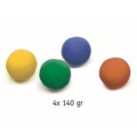 4 potjes natuurlijke boetseerklei van DJECO meerdere kleuren - thumbnail