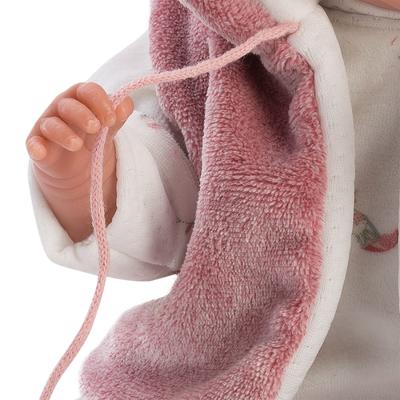 Babypop Mimi Lachebekje Roze vestje met capuchon - 42 cm