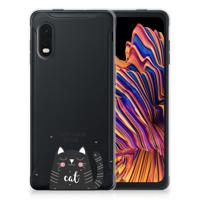 Samsung Xcover Pro Telefoonhoesje met Naam Cat Good Day - thumbnail