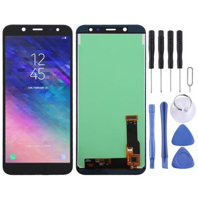 TFT-materiaal LCD-scherm en digitizer volledige assemblage voor Galaxy A6 (2018) A600F (zwart)