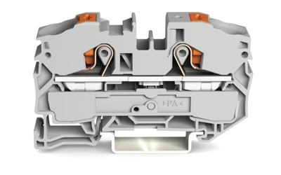 WAGO 2216-1201 Doorgangsklem 12 mm Push-In-klem Grijs 20 stuk(s)