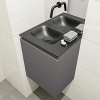 MONDIAZ OLAN 40cm toiletmeubel dark grey. LEX wastafel urban links geen kraangat - thumbnail