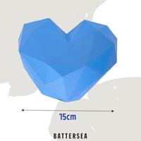 Battersea voerbal hart rubber blauw - thumbnail