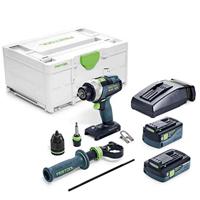 Festool accu schroefboormachine quadrive tdc 18/4 5.0/4.0 i-plus - thumbnail