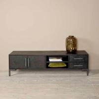 Tower Living TV-meubel 'Ziano' Visgraat 185cm, kleur zwart - thumbnail