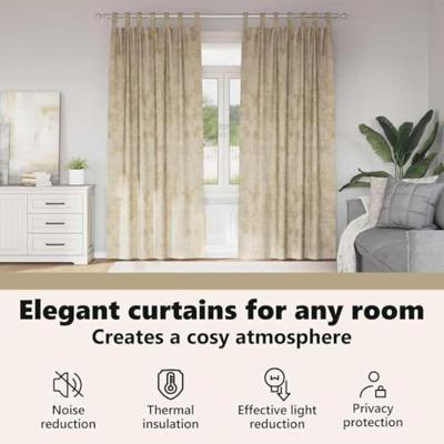 VidaXL Velvet gordijnen met gordijnen 2 pcs crème 245 x 140 cm fluweel