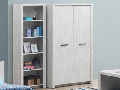 Kast ELVITALIC 2 deuren gebleekte eik Kast ELVITALIC 2 deuren gebleekte eik