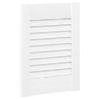 Kastdeuren louvredesign 2 st 39,5x29,5 cm wit - thumbnail