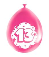 Party Ballonnen 13 Jaar (8st) - thumbnail