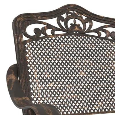 Tuinstoel 2 pcs Brons 55 x 55 x 92,5cm Aluminium