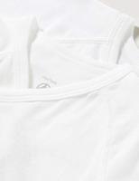 Set van 2 babyrompertjes met lange mouwen in biologisch katoen PETIT BATEAU wit - thumbnail