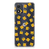 TPU bumper voor Motorola Moto E13 Katten Emojis - thumbnail