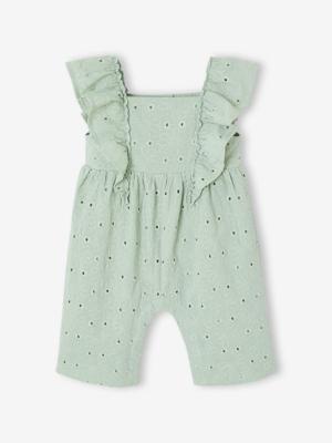 Lange jumpsuit voor babymeisjes saliegroen