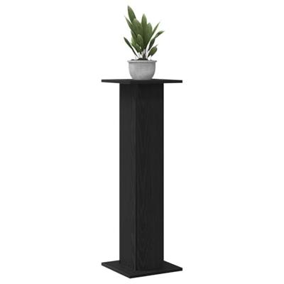 VidaXL Plantenstandaard 2 pcs zwart eiken 30 x 30 x 95 cm bewerkt hout VidaXL Plantenstandaard 2 pcs zwart eiken 30 x 30 x 95 cm bewerkt hout