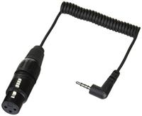 Sennheiser KA 600i gekrulde verloopkabel XLR female naar 3,5 mm TRRS mini-jack haaks - thumbnail