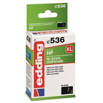 Edding Inktcartridge vervangt HP 934XL, C2P23AE Compatibel Zwart EDD-536 18-536 Edding Inktcartridge vervangt HP 934XL, C2P23AE Compatibel Zwart EDD-536 18-536