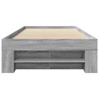Bedframe bewerkt hout grijs sonoma eikenkleurig 90x200 cm - thumbnail