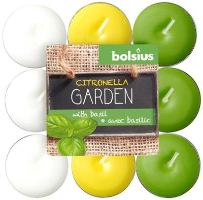 Bolsius waxinelichtjes citroen/basilicum 18 stuks