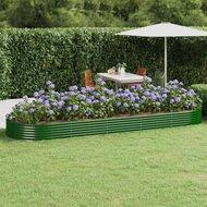 VidaXL Plantenbak 450x140x36 cm gegalvaniseerd staal groen VidaXL Plantenbak 450x140x36 cm gegalvaniseerd staal groen