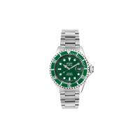 Gevril Men&apos;s Wall Street Green Dial Stainless Steel Bracelet Watch 4859A Heren Horloge - thumbnail