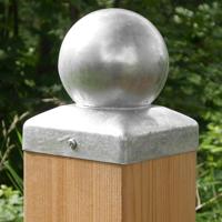 Connex Paalkapje 90X90Mm Met Kogel Vz - HV4293 - thumbnail