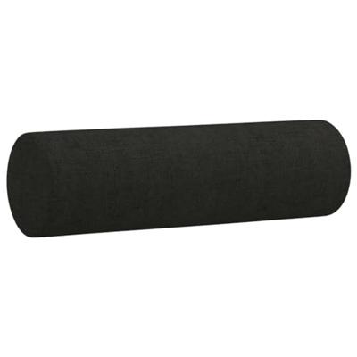 Tweezitsbank met sierkussens 120 cm stof zwart