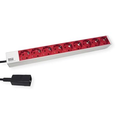 Bachmann 333.936 Stekkerdoos 19 inch Grijs, Rood Apparaatstekker C13/C14 1 stuk(s)