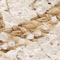 VidaXL Tapijt met print rond 150 cm gevlochten jute - thumbnail