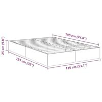 Ottoman Bedframe Zwart Eiken 193 x 120 x 25 cm Spaanplaat - thumbnail