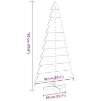 VidaXL Kerstdecoratie kerstboom 180 cm massief grenenhout wasbruin - thumbnail