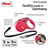 Flexi New Classic Koord S Rood 8m - thumbnail