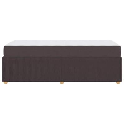 Bedframe met matras met matras Donkerbruin 90 x 200 cm Stof