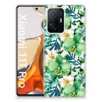 Xiaomi 11T | 11T Pro | TPU Case | Orchidee Groen - thumbnail