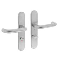 Intersteel Deurkruk Rond op schild rvs geborsteld - thumbnail