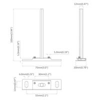 Zwevende plankdragers 12st onzichtbaar 12x100 mm koolstofstaal - thumbnail