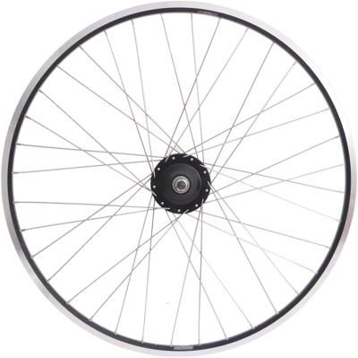 Achterwiel 28" Nexus 8 rollerbrake naaf met met zwarte velg en RVS spaken