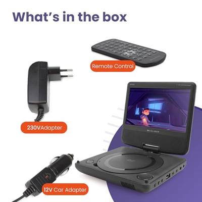 Draagbare DVD Speler Auto - 7 Inch Scherm - Incl Hoofdsteun Montagesysteem (MPD107) Draagbare DVD Speler Auto - 7 Inch Scherm - Incl Hoofdsteun Montagesysteem (MPD107)