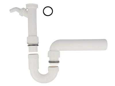 Kirchhoff Kunststof VIEGA spoelbak buisvormige sifon, wit, 1 1/2" H x 50 mm, met 3/4" apparaataansluiting - 102838