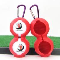 2 stks Golf siliconen dubbele bal beschermende Sleeve (rood) - thumbnail