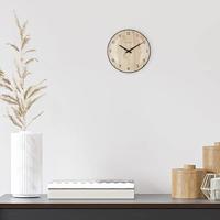 NeXtime - Tafel|Wandklok 20cm-Koepelvormig Glas Lens-Stil-Licht hout - thumbnail