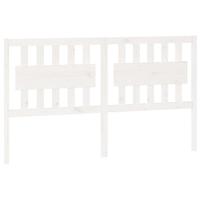 Hoofdbord 155,5x4x100 cm massief grenenhout wit - thumbnail