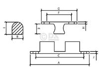 Kogelsnapslot mess.60x11mm - thumbnail