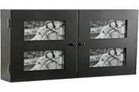 Sleutelkastje Versa Zwart Hout (8,5 x 33 x 46 cm) - thumbnail