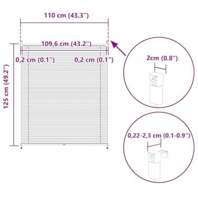 VidaXL Plisséjaloezie 110x125 cm wit