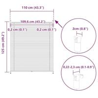 VidaXL Plisséjaloezie 110x125 cm wit - thumbnail