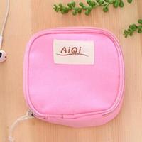 AIQI multi-functionele natte herbruikbare tas menstruele pad sanitaire pads make-up tassen make-up tool organisator tas (Rose rood) - thumbnail