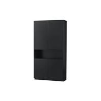 WOOOD Opbergkast 'Finca' Mat zwart, 210 x 110cm - thumbnail