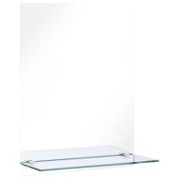 VidaXL Wandspiegel met schap 50x70 cm gehard glas - thumbnail